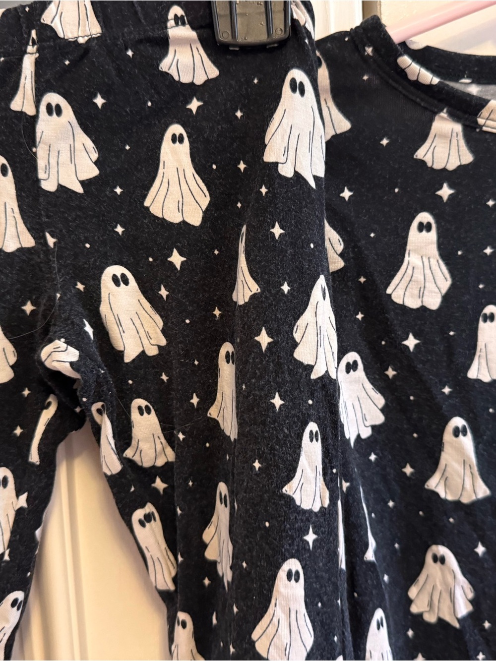 Posh Peanut Black Ghost Print Pajama Set size 2 - Picture 2 of 3